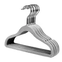 Set of 10 non-slip grey velvet children's hangers