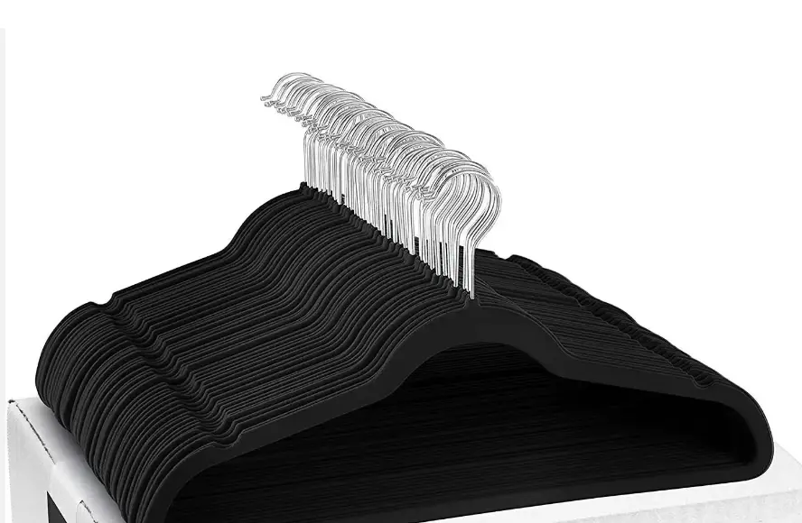 [PACK20] Set of 20 non-slip black velvet hangers