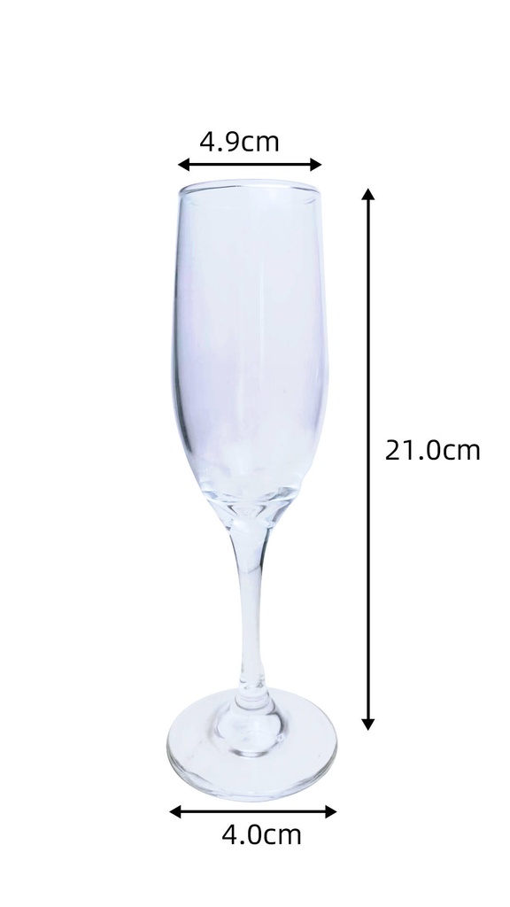 Set of 6 champagne flutes 215 ml