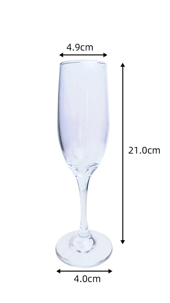 Set de 6 flutes de champagne 215 ml