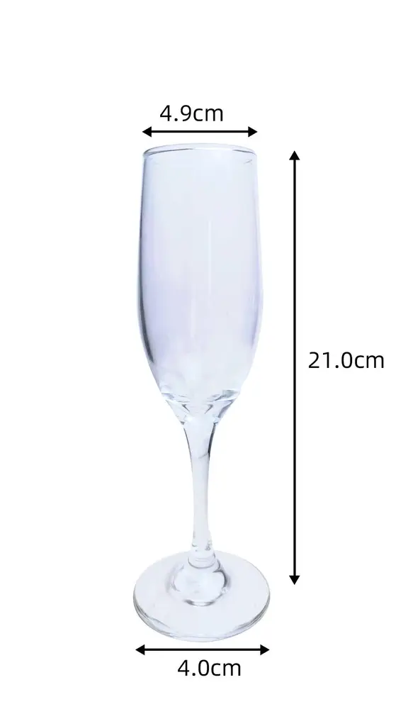 [2206] Set of 6 champagne flutes 215 ml