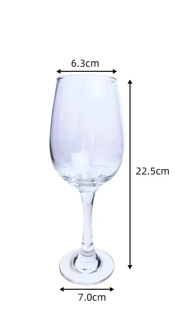 [6204] Set of 6 large wine glasses 440 ml