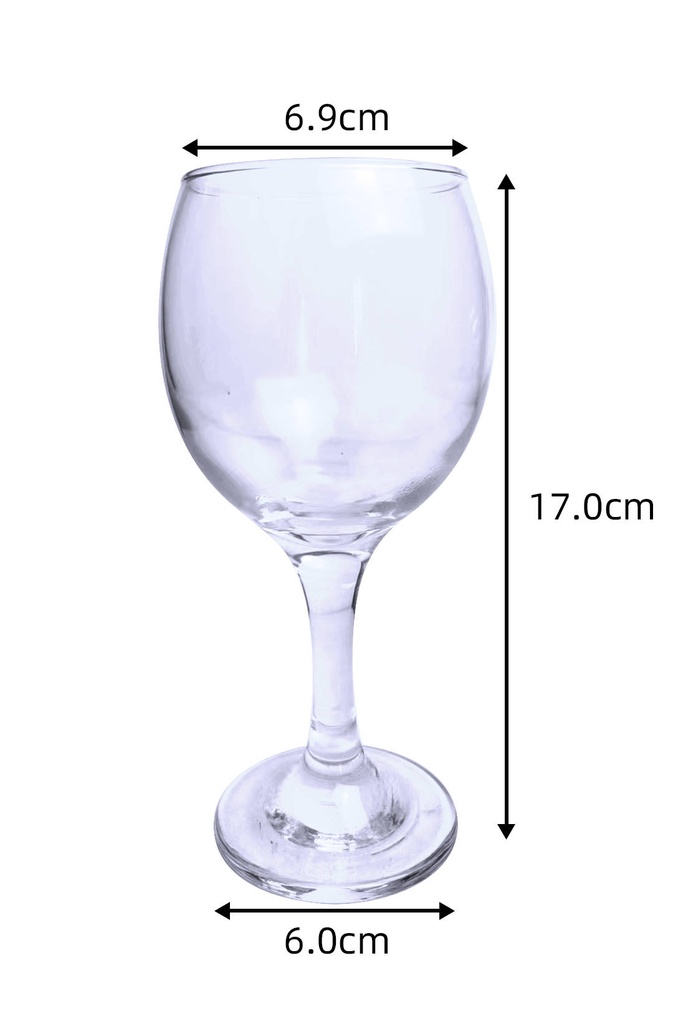Set of 6 small wine glasses 296 ml