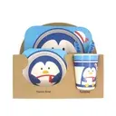 [YY-006/Pingouin] Penguin tableware set made from eco-friendly bamboo fiber