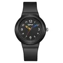 Montre en silicone pour enfants. Bleu, Rose ou Noir. (Noir)