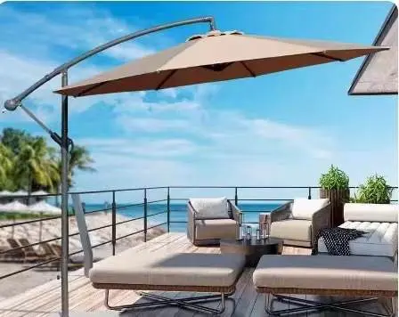 [IVOIRE] Parasol déporté avec son pied. (Ivoire)