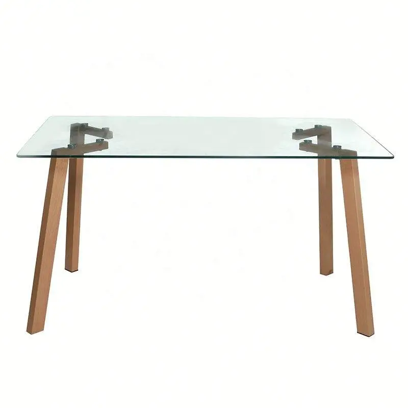 OCTAVE table in rectangular glass, 6 people.