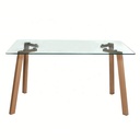 Table en verre rectangulaire