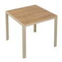 Table jardin carrée  aluminium beige