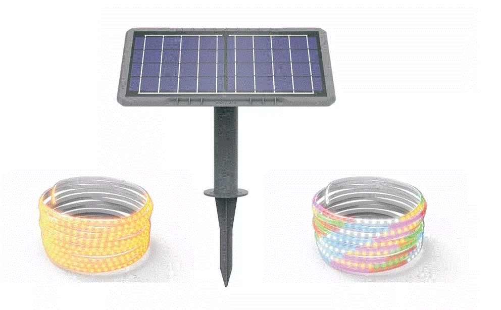 [MJ-SM200RGB] Guirlande LED solaire 20 m RGB rouge-vert-bleu extérieure