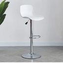 [DLC-P028C] Set of 2 bar stool with white alfred back and chrome steel