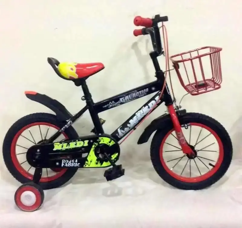 Kids bike 12 inch blue, lightweight steel frame