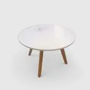 Lili white round coffee table for children - living room coffee table