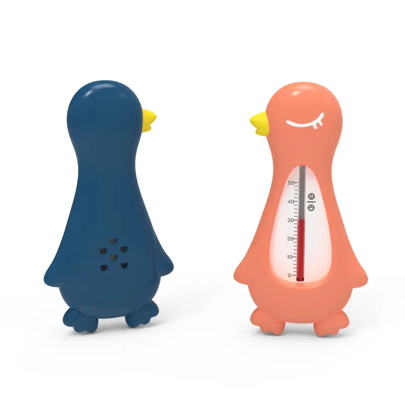 Floating and submersible pink duck bath thermometer