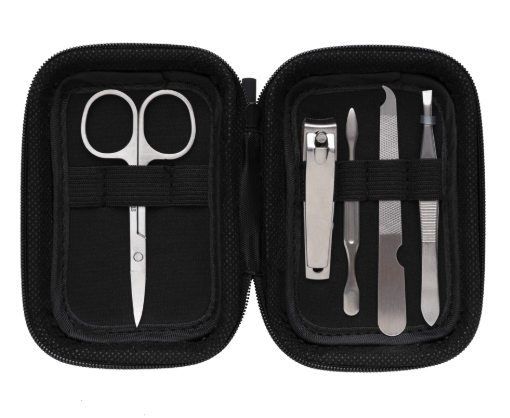 Manicure set in his pocket