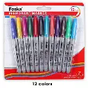 [STA0003] 12-Pack Permanent Markers Multicolor 136 mm