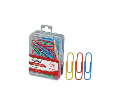 [STA0012/AS-17] 100 PCS FOSKA PAPER CLIPS