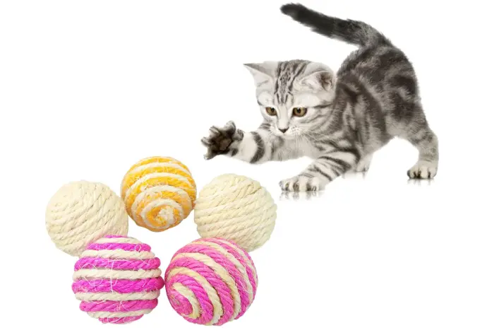 [PET0015] JOUETS CHATS BALLE (4cm)