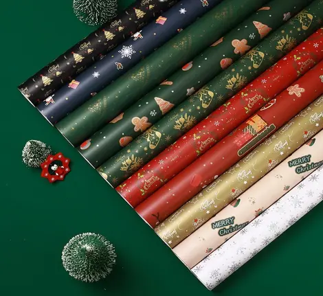 [KB0008] Christmas gift wrap (50cm*5m)