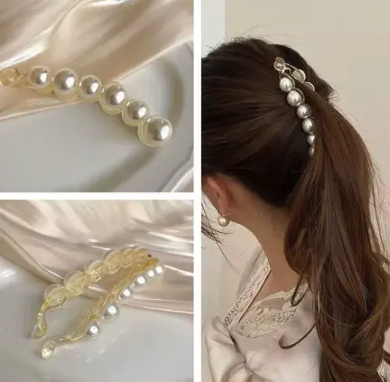 Pince à cheveux perles