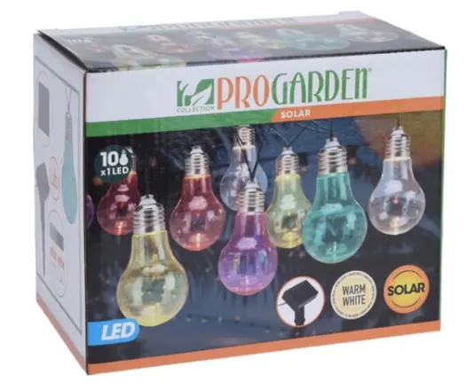 Eclairage de fête - Lampe solaire - 10 lampes LED 