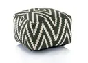 [5528DT] Pouf Cube Kilim Noir