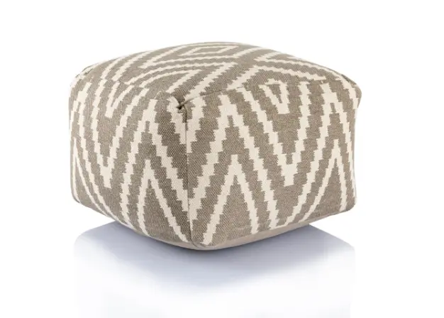 Pouf Cube Kilim Beige