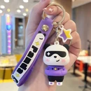 [BRL223 ZT] Panda keychain in purple blouse brl223