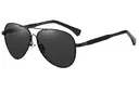 [N-11-JM0032] (11 - JM0032) Metal pilot sun glasses. Cat.3 polarized glasses. THIS (Noir)