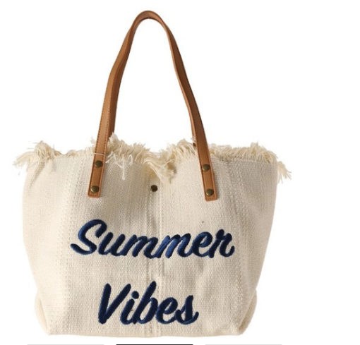 BOHO BEACH BAG With light cream fringes TP11B