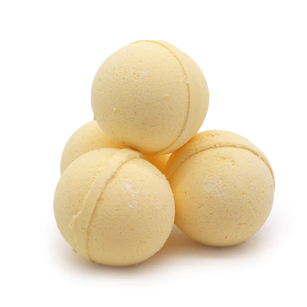 Chamomile and grapefruit bath bomb with essential oils