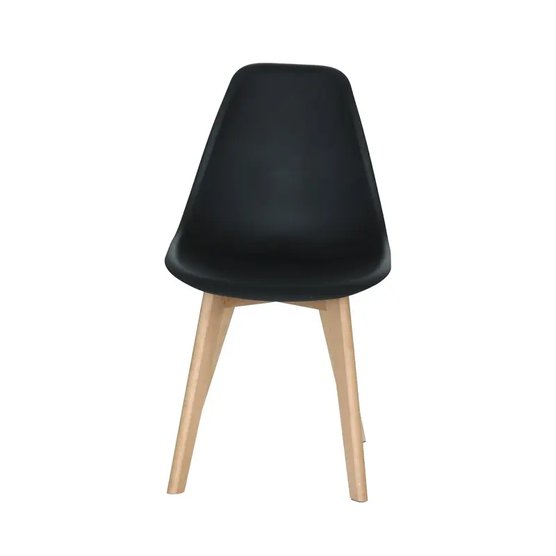 Set of 2 Gourmet chairs, black shell, Scandinavian style