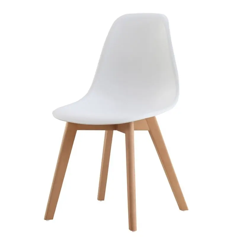 GOURMET white shell chair, Scandinavian style - set of 2