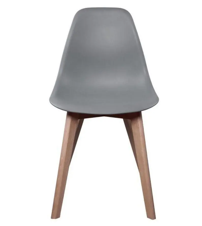 Set of 2 Gourmet chairs grey shell, Scandinavian style