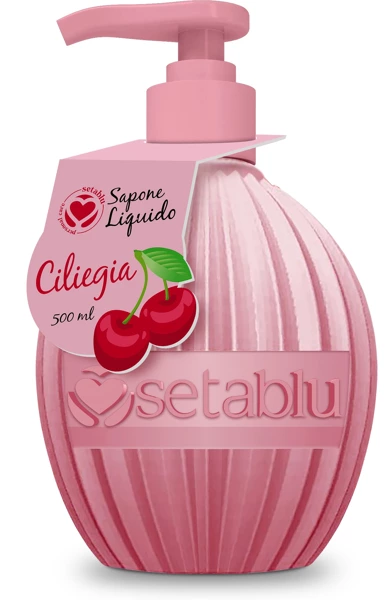 [2928] Savon liquide rond 500ml - cerise