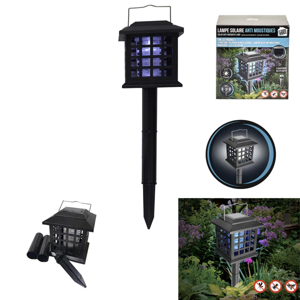 3-in-1 Solar LED Mosquito Repellent Lamp, 25.5x10x10 cm