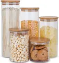 [5pcs glass jar] 5Pack Glass Jar - 5 airtight boxes.