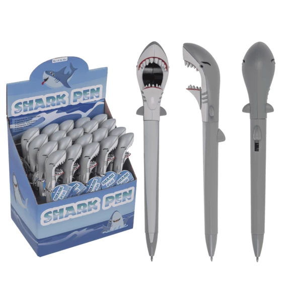 Stylo à bille, requin, 18,5 cm.