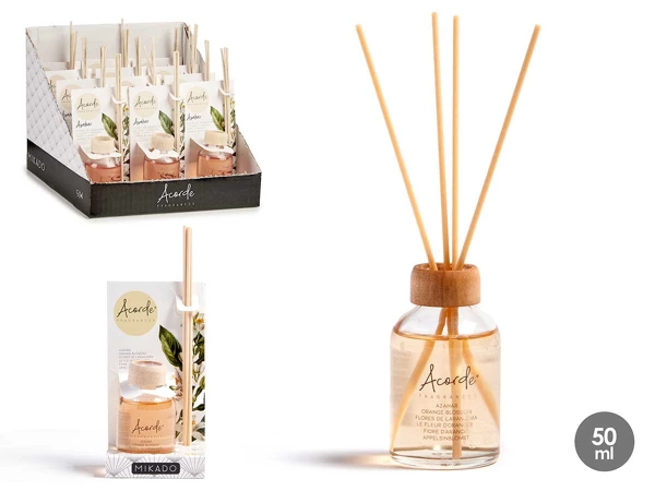 [68910] Mikado 50 ml avec baguette magique fleur d'oranger ACORDE