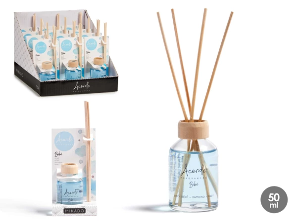 Mikado Diffuser 50ml with Baby Wand by Acorde