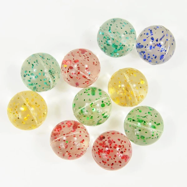 [28147] Bouncerz, paillettes, flummies, lot de 10, boules 