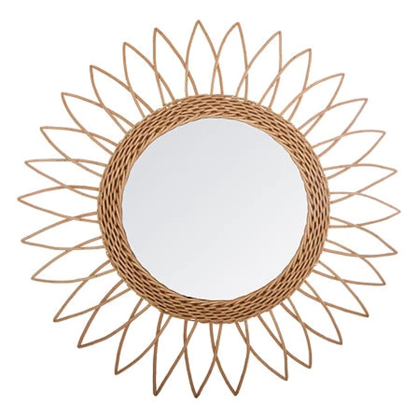 Miroir rtn fleur yasmina D50, beige moyen