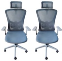 PROMO - LOT DE 2 Chaises de Bureau Gris