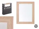 [22040] Mirror 38x48 natural brown frame