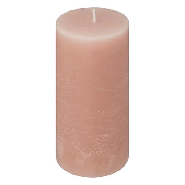 Bougie ronde olia rose 6.8x14, rose clair
