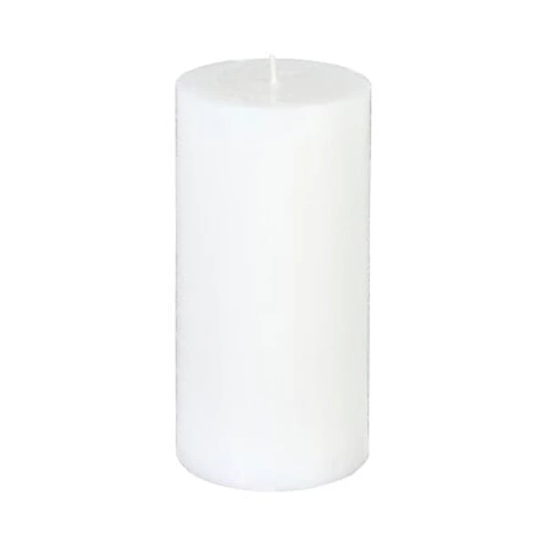 Bougie ronde olia blanche 6.8x14, blanc