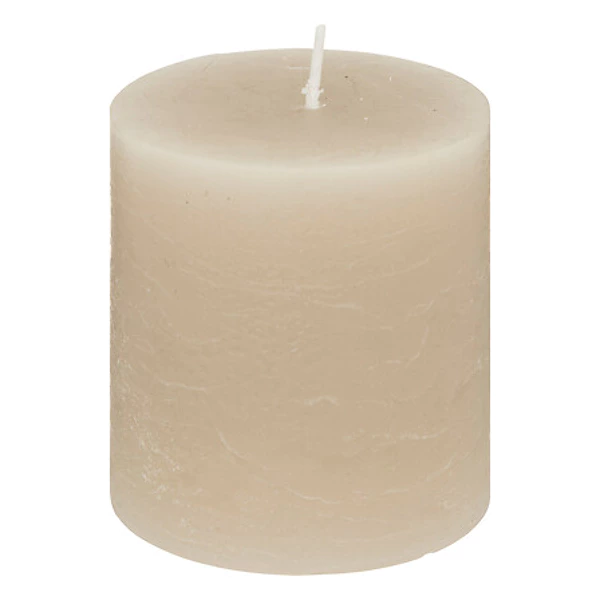 Bougie ronde olia tp 6.7x7, taupe