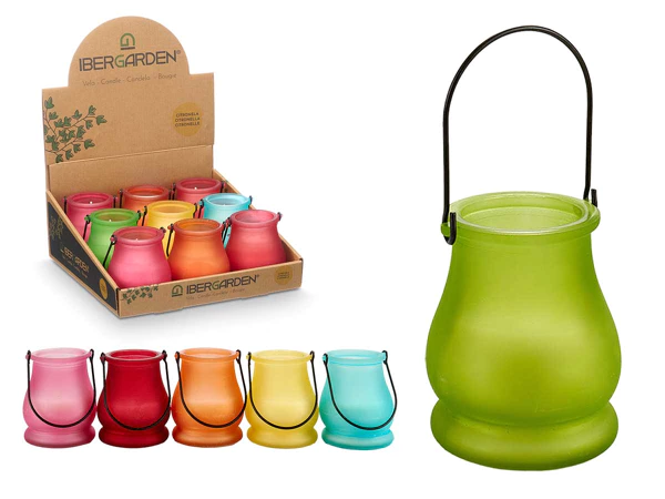 [39067] Manche de bougie à la citronnelle, 6 fois assorti 