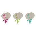 [102717A] Raquette plage bois x2 + balle, 3-fois assorti