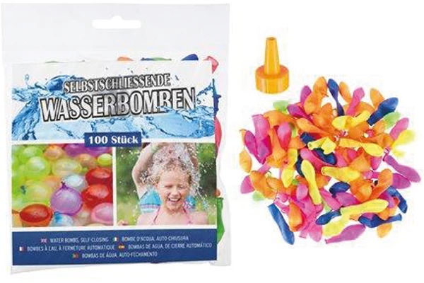 Water balloons, self-sealing, 100 pieces of latex